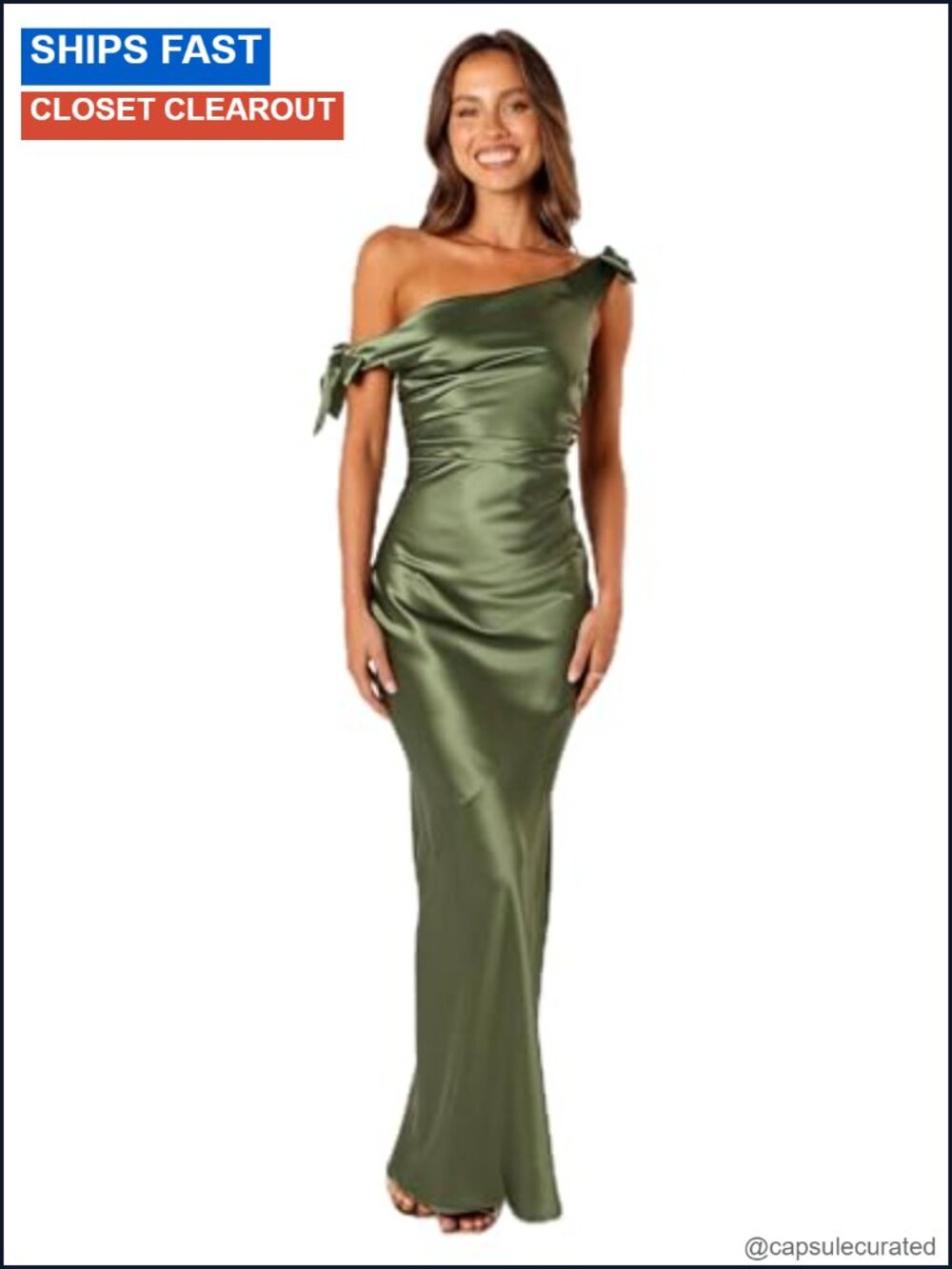 Off Shoulder Maxi Dress Sleeveless Fitted Satin Feel Formal Party
